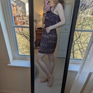 One Shoulder Purple Akira Dress with Pockets